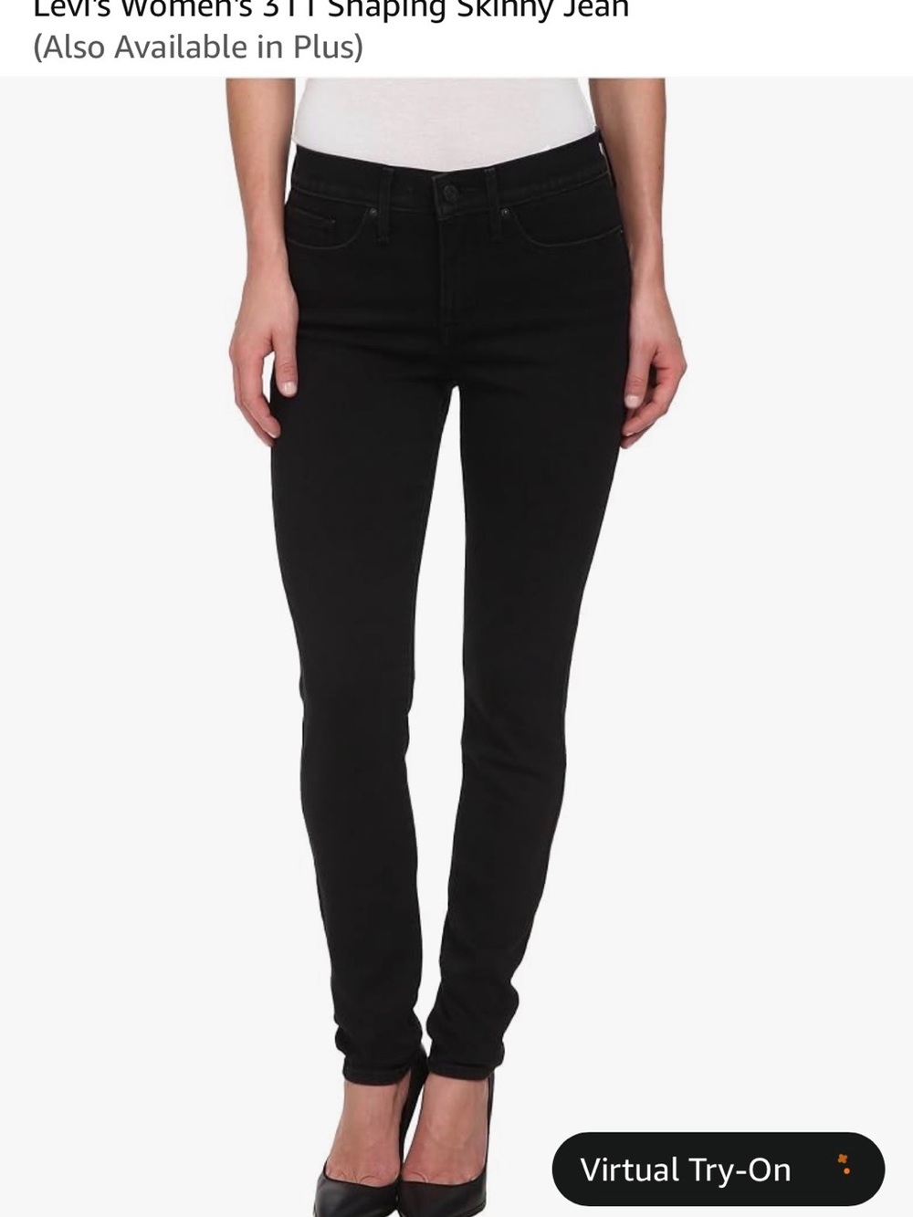 Levi's Black Women's Skinny Jeans 18 Short/34 Waist-28 Long